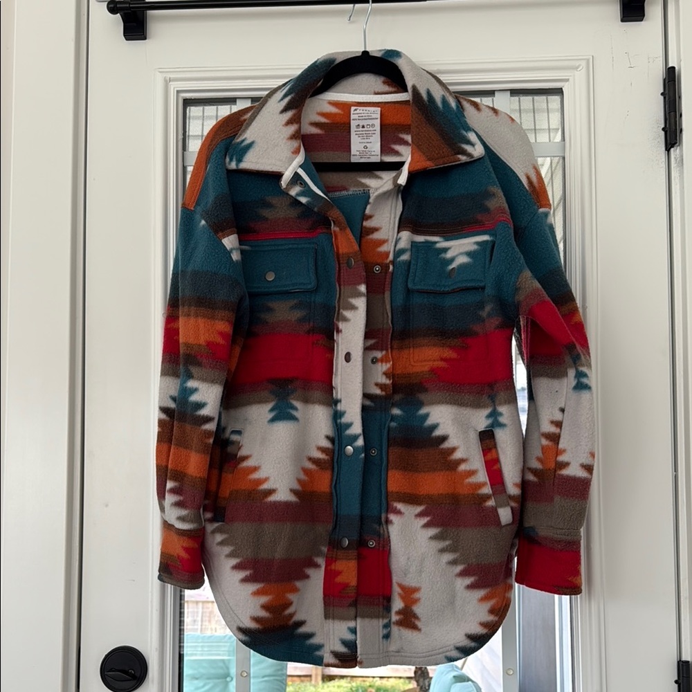 Colorful Aztec Patterned Jacket